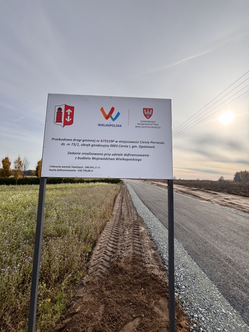 obrazek sko��czono przebudowę drogi gminnej nr 675519P w miejscowości Cienia Pierwsza wiecej