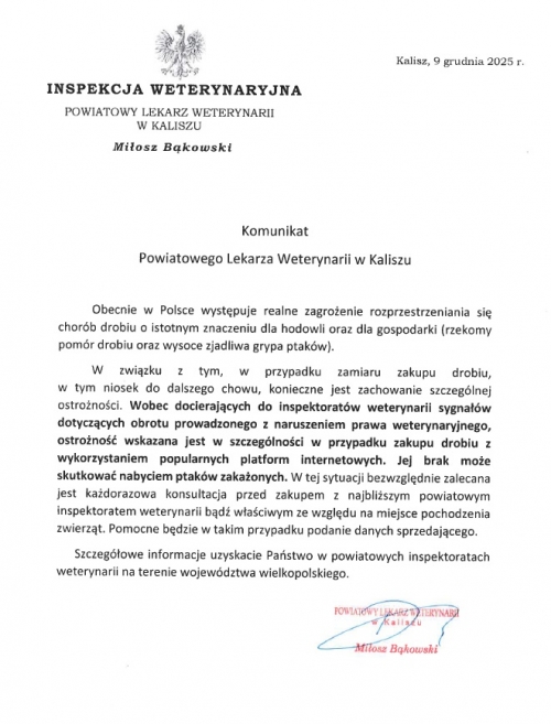 obrazek oou~mKAT  Powiatowego Lekarza Weterynarii w Kaliszu wiecej