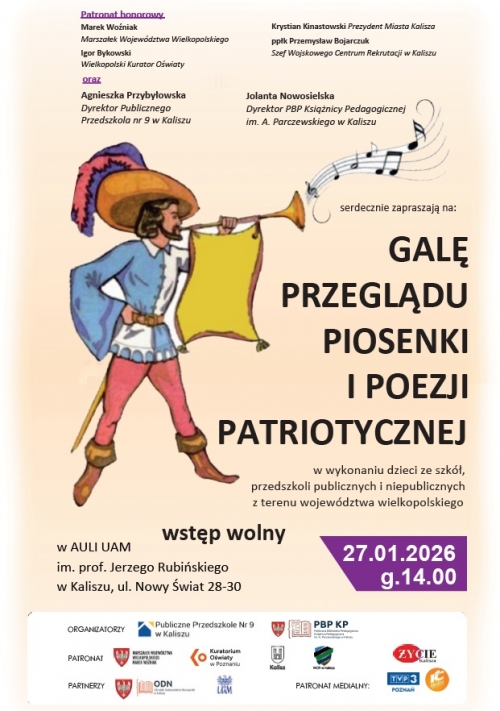 obrazek e{{awela Przeglądu Piosenki i Poezji Patriotycznej Kalisz 2026 wiecej