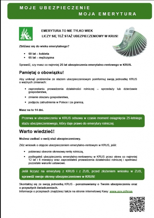 Zdjęcie do aktualności: Moje ubezpieczenie - moja emerytura  wiecej