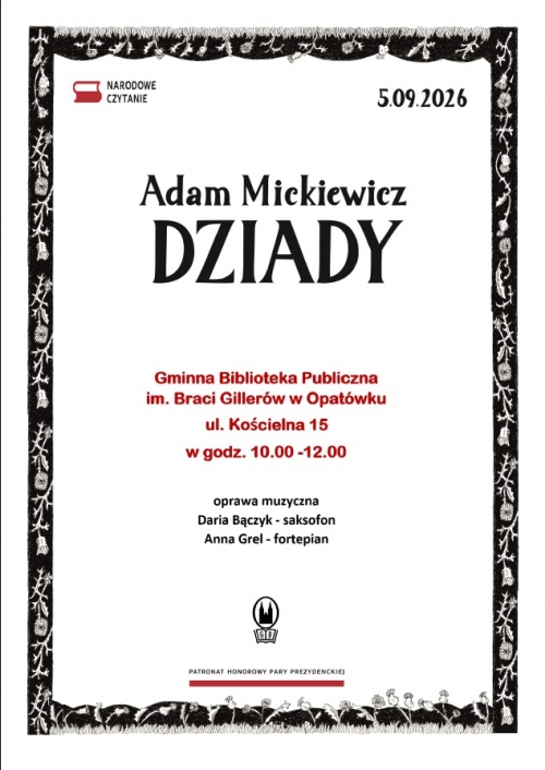 Zdjęcie do aktualności: Narodowe Czytanie w Opatówku wiecej